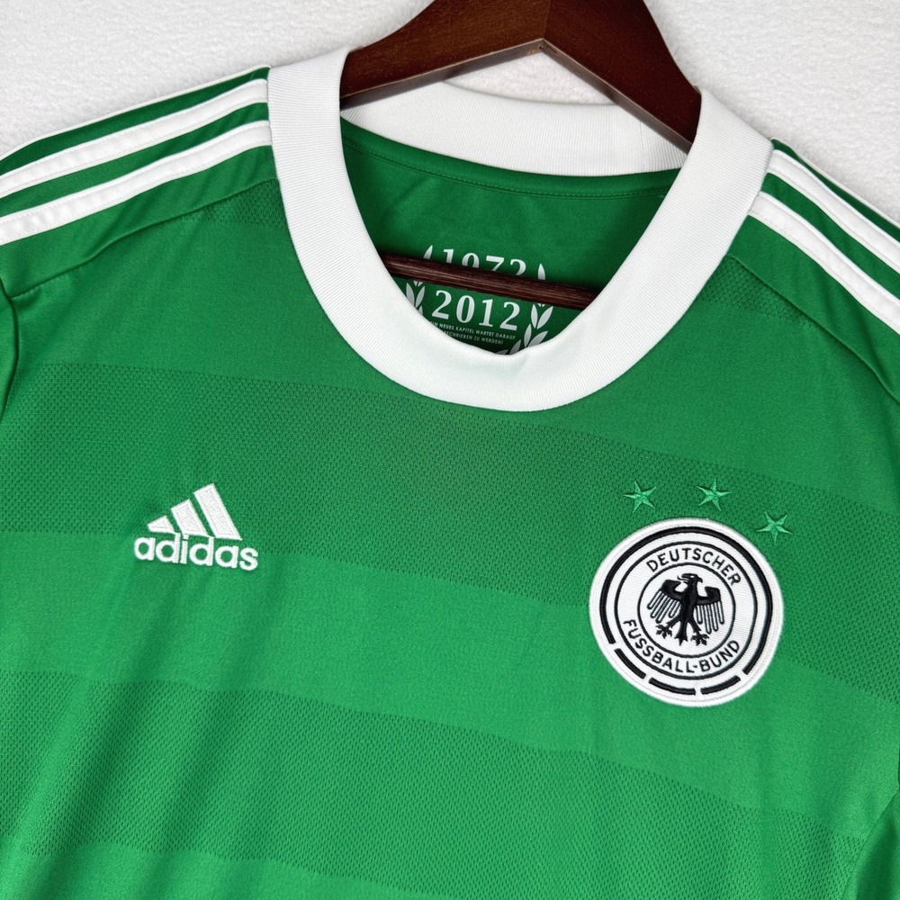 Adidas Germany Soccer Jersey Mens Large Green 2012 Away DFB Football Shirt